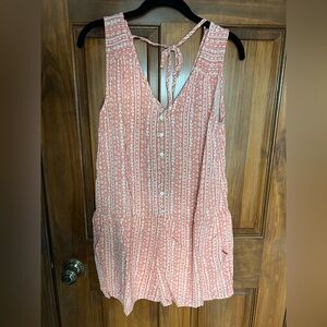 Promesa Coral Patterned Sleeveless Romper